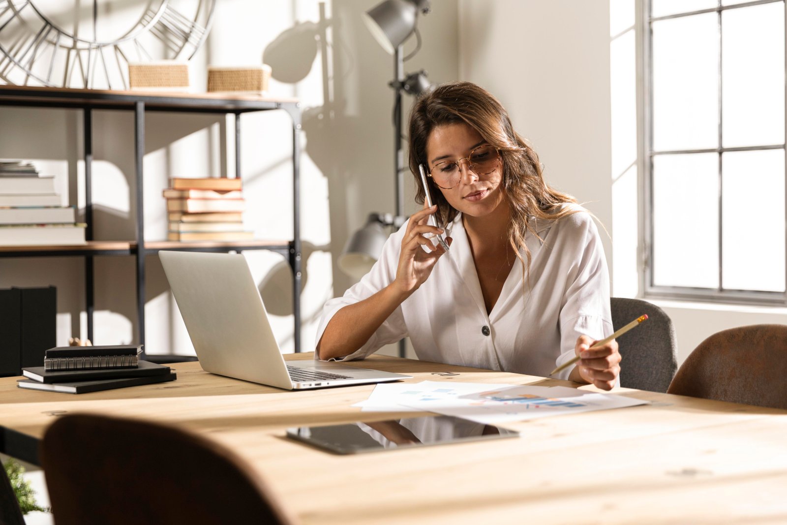 Freelancer working