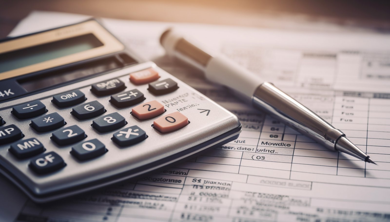 Tax documents and calculator